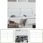 The living store t�te de lit m�tal blanc 160 cm - t�te de lit - lit double - t�te de lit en m�tal - t�te ...