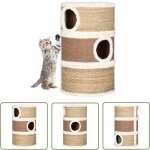 The living store tonneau � gratter pour chats 60 cm herbiers marins - baril � gratter pour chat - arbre ...