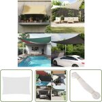 The living store - voile de parasol tissu oxford rectangulaire 2, 5x5 m blanc - parapluie - voile solaire ...