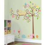 Thedecofactory - arbre magique - stickers arbre magique gant et ses animaux