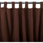 First coton - rideau en polycoton � pattes moka 140x250