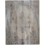 Thedecofactory - goyave medaillon - tapis salon vintage motif mdaillon beige 120x170