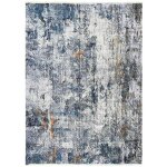 Thedecofactory - impression art - tapis salon extra - doux motif abstrait gris clair 120x170