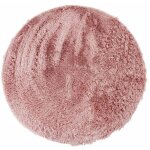 Thedecofactory - neo yoga - tapis salon lavable � base fine et souple extra doux rose diam. 70