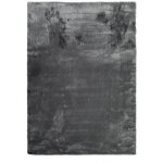 Thedecofactory - siberie - tapis salon imitation fourrure extra - doux gris 120x160
