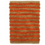 Stabilo - tapis salon bi - texture beige et orange 60x90