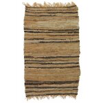 Thedecofactory - stairs - tapis salon en cuir rayures fines noir marron 85x50 Thedecofactory - stairs - tapis salon en cuir rayures fines noir marron 85x50