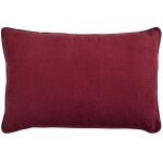 Sueden - coussin en sudine rouge bourgogne 60x40