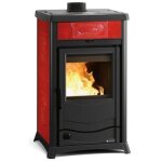Thermo po�le � bois raccordable - la nordica termorossella plus evo dsa 4. 0 11. 1 kw bordeaux