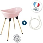 Thermobaby - kit baignoire vasco rose poudr : baignoire + pieds + tuyau de vidange