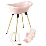 Thermobaby - pack baignoire vasco 5 en 1 rose poudre - fabriqu� en france