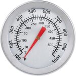 Thermomètre pour barbecue, thermomètre de four en acier inoxydable max 500°c / 1000°f affichage analogique ... Thermomètre pour barbecue, thermomètre de four en acier inoxydable max 500°c / 1000°f affichage analogique ...