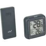Thermomtre hygromtre gris avec capteur sans fil - otio