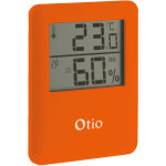 Otio - thermom�tre hygrom�tre magn�tique lcd - orange