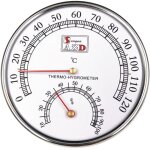 Thermom�tre hygrom�tre de salle de sauna, m�tre celsius moniteur ?pour ateliers, piscine, entrep�ts spa ...