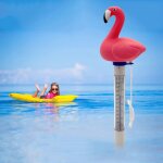 Thermomtre piscine, thermomtre d'eau d'tang flottant avec ficelle, thermomtre de piscine pour bb ...