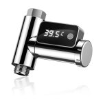 Aougo - thermomtre de robinet, thermomtre de douche  affichage led argent  0, 5  c prcision de ...