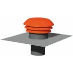 Entre / sortie d'air toiture rouge (160 mm) - diamtre: 160 mm - rouge
