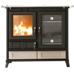 Thermorossi - cuisini�re � bois en c�ramique margherita evo 12. 1 kw ivoire - sans barre lat�rale