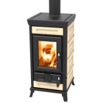 Thermorossi - pole  bois en cramique sofia evo 5 maiolica 7. 3 kw ivoire