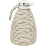 Thermos en acier inoxydable et rotin