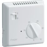 Thermostat ambiance �lectronique saillie chauffage �lectrique avec entr�e fil pilote 230v hager 25513 ...