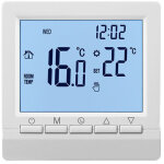 Thermostat mural intelligent avec �cran lcd pour chauffage au sol - r�tro�clairage bleu - �clairage blanc ...