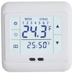 Thermostat num�rique blanc � �cran tactile, syst�me de chauffage au sol, pour la maison, r�gulateur de ...