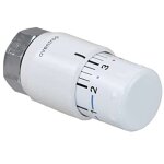 T�te thermostatique uni sh oventrop 7 - 28 �c, 0 1 - 5 - bulbe liquide, mod�le blanc - 1012066