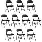 Thinia home - lot 10 chaises pliantes rembourres