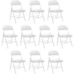 Thinia home - lot 10 chaises pliantes rembourr�es