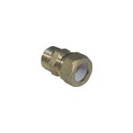 Raccord m�le bic�ne pour cuivre avec ogive en t�flon tiemme dimensions : 1 / 2 x 16