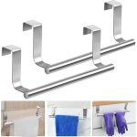 Tigrezy, 2 pcs porte - serviettes mural en acier inoxydable 236. 2cm porte serviette suspendu support ...