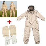 Tigrezy beekeeper professional jumpsuit suit beekeeping brown space suit with self supporting veil for ... Tigrezy beekeeper professional jumpsuit suit beekeeping brown space suit with self supporting veil for ...