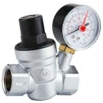 Tigrezy - dn20 vanne de réduction de pression d'eau réglable avec manomètre compteur de pression, reducteur ... Tigrezy - dn20 vanne de réduction de pression d'eau réglable avec manomètre compteur de pression, reducteur ...