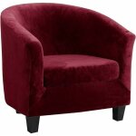 Tigrezy velours housse de fauteuil club ensemble de deux pices extensible salon cabriolet tub chair ...