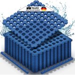 Tillvex lot de 4 tapis de protection de sol bleu avec trous pour piscine avec trous - 51x51 cm - tapis ...