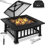 Tillvex brasero ext�rieur bbq 3 en 1 foyer po�le pour jardin, terrasse chauffage avec gril - le � charbon ...