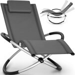 Tillvex chaise longue de jardin anthracite pour la relaxation fauteuil pliant r�sistante aux intemp�ries ...