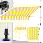 Tillvex store banne manue 150 - 400 cm r�tractable avec manivelle pour le balcon marquise de terrasse ...