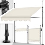 Tillvex store banne manue 150 - 400 cm r�tractable avec manivelle pour le balcon marquise de terrasse ...