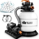 Tillvex systme de filtre  sable 10 m / h ? 5 fonctions de filtration filtre de piscine avec indicateur ...