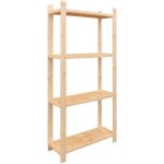 Lot de 2 �tag�res de rangement en bois 33x89x178 cm - rayonnages � 4 niveaux pour hangar, garage - rayonnages ...