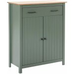 Altobuy - tina - meuble haut 2 portes 1 tiroir bois cir coloris vert