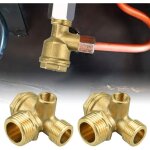 Tinor - 2pcs clapet anti retour compresseur en cuivre 10mm 16mm 20mm valve anti retour compresseur antirouille ...
