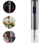 Tire - bouchon ouvre - bouteille �lectrique automatique avec coupe - bouchon, � piles - gris argent� ...