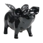Tirelire cochon avec ailes en rsine 14 x 25 x 15 cm
