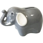 Tirelire lphant gris en cramique 10 cm