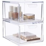 Tiroirs empilables pour organisateurs de cosmétiques lot de 2 tiroirs en acrylique empilables pour cuisine ... Tiroirs empilables pour organisateurs de cosmétiques lot de 2 tiroirs en acrylique empilables pour cuisine ...