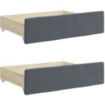 Tiroirs de rangement dessous de lit 2 pcs gris foncé vidaxl Tiroirs de rangement dessous de lit 2 pcs gris foncé vidaxl
